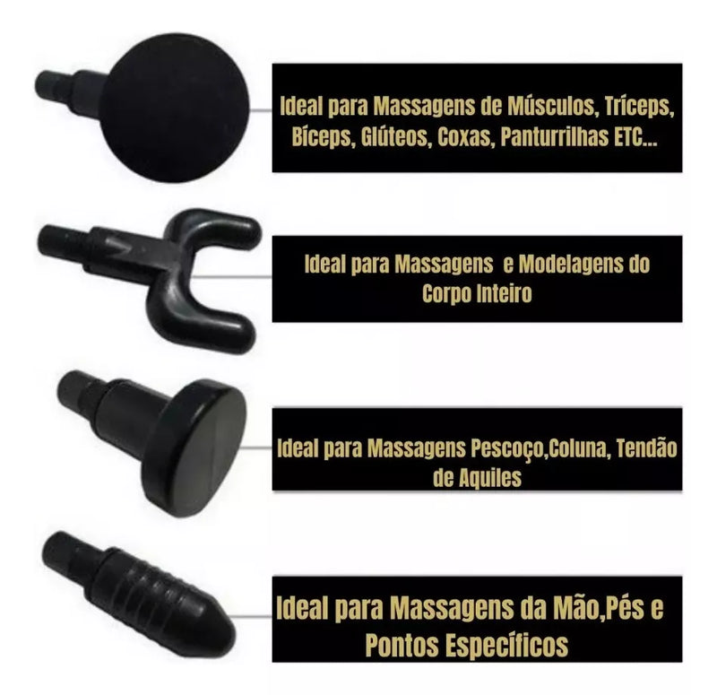 Massageador Elétrico Profissional 4 em 1 - Alta Frequência