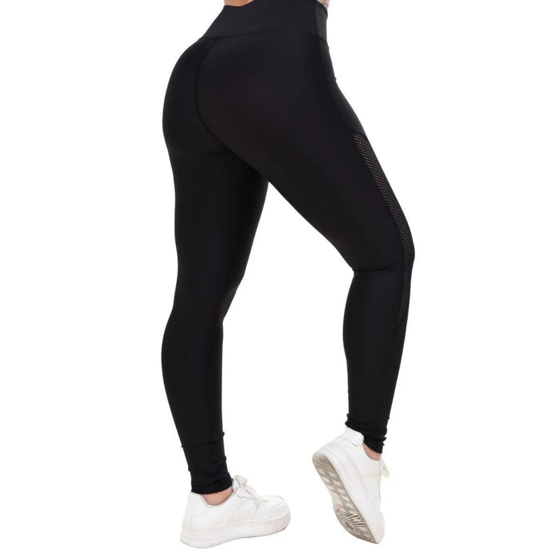 Calça Legging Com Detalhe Arrastão Leg Treino Academia