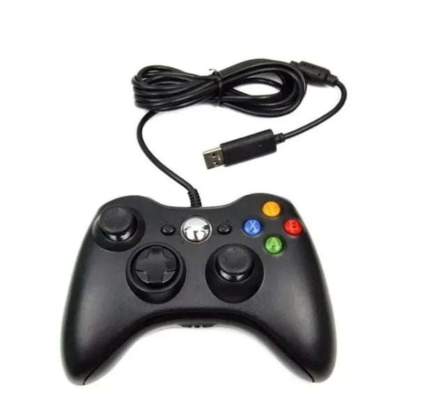 Controle De Xbox 360 Com Fio Para Video Game e PC/ Fat E Pc Joystick