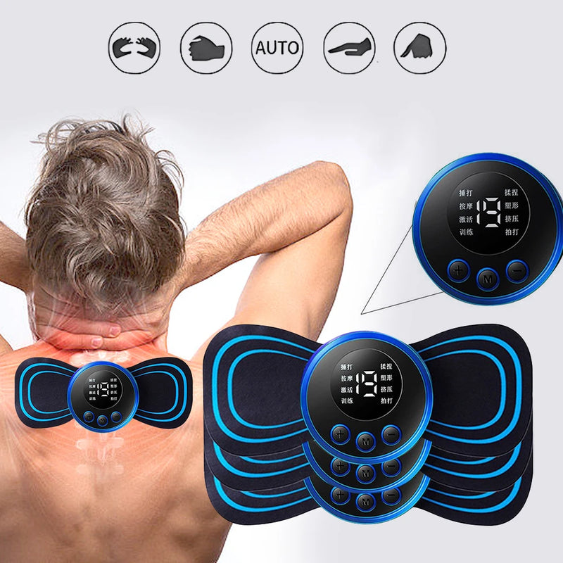 Mini Massageador EMS Estimulador Elétrico Portátil