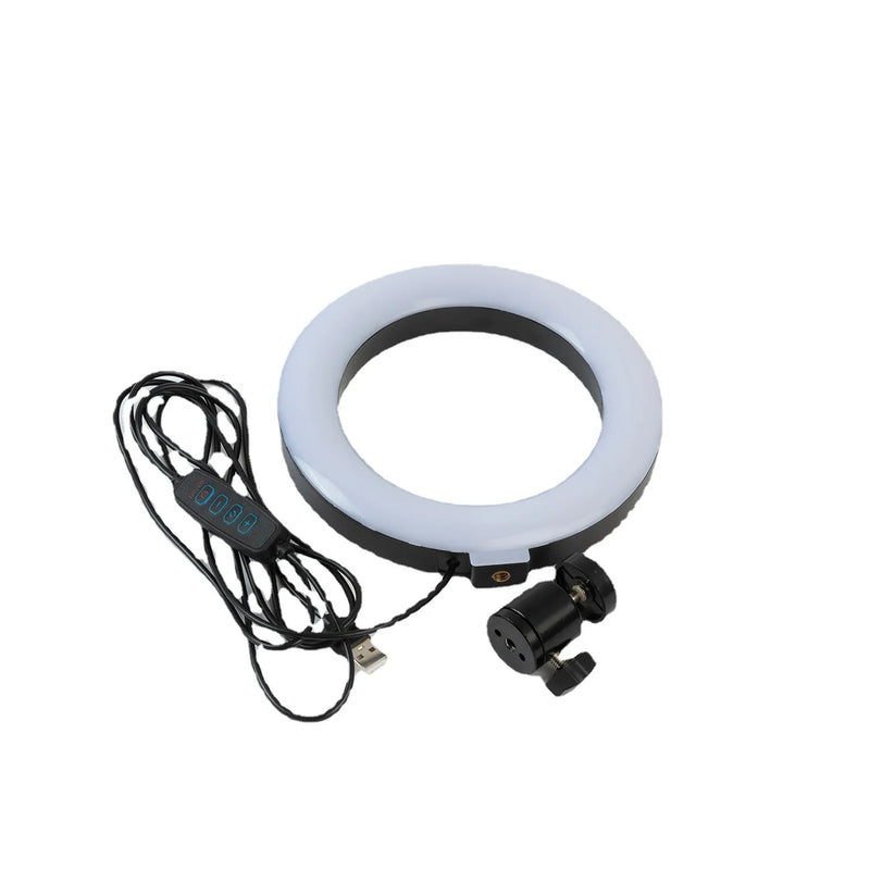 Ring Light Led Mesa Iluminador Pequena 6 Polegada Tripé