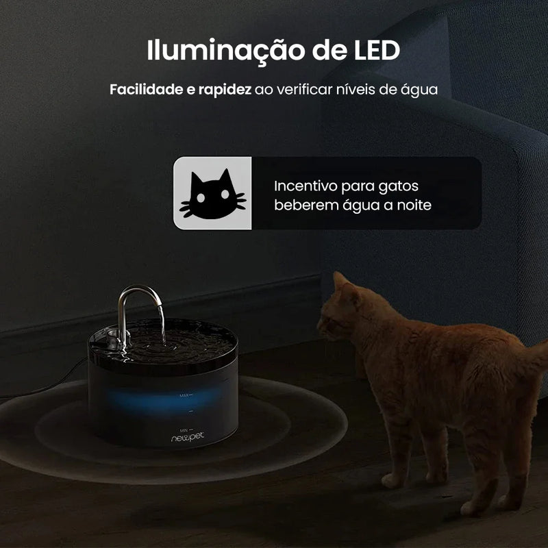 Bebedouro Pet Fonte Agua Filtro Gatos e Cachorro 2L